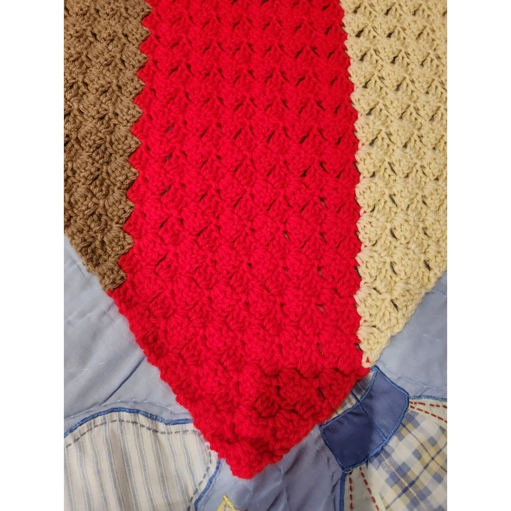 Vintage Style~Crochet Afghan~Multicolor~ 38